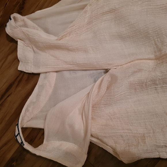 Semi Formal 10 Beige Khaki Black Floral Embroidered Fit Flare Knee Length Dress - Picture 3 of 4